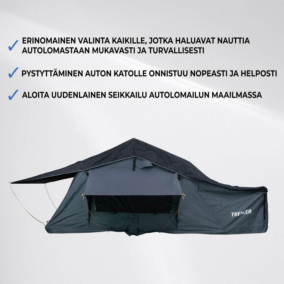 
              Trekker Kattoteltta Cabin L, Harmaa