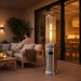 Fornorth Chauffage d'extérieur Round Tube 11kW alimenté au gaz, acier inoxydable