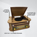 Lykke Plattenspieler Schallplattenspieler Retro AM/FM Bluetooth