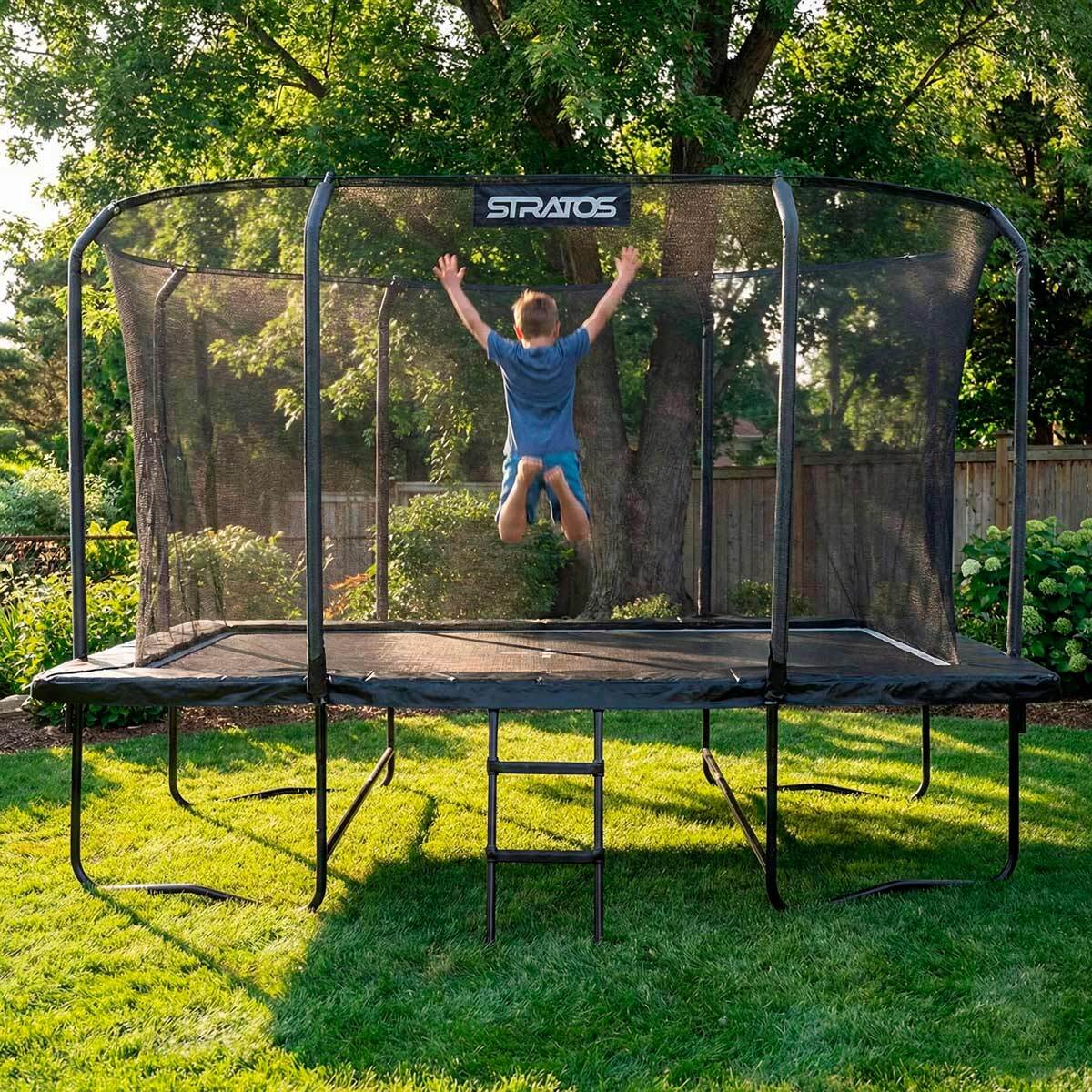 
              Stratos Rechteck-Trampolin 275x427 cm Premium Black Line