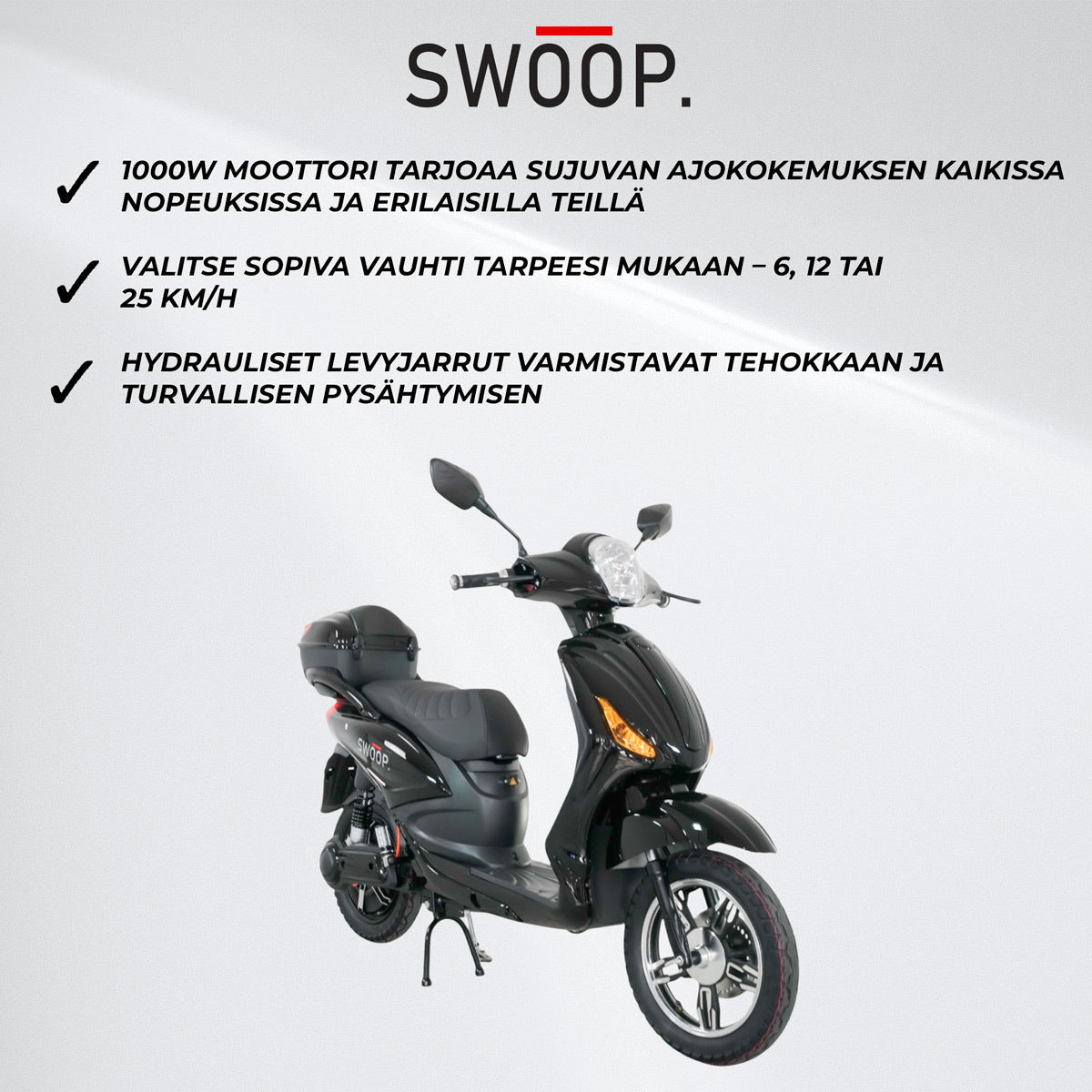 Swoop Sähköskootteri City Musta