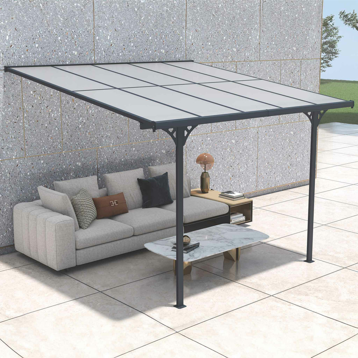 
              Fornorth Patio Cover 313x300x225-270cm