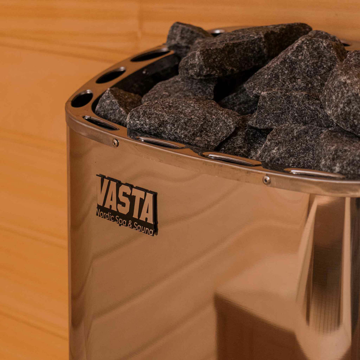 
              Vasta Elektrisk saunaovn Blaze 8kw, separat styring, 7-12m3, stål