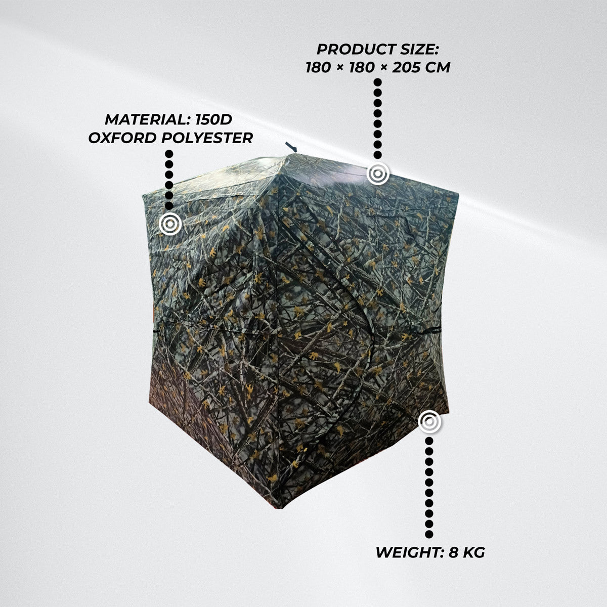 
              Trekker Puesto de Caza Transparente 180x180x200cm