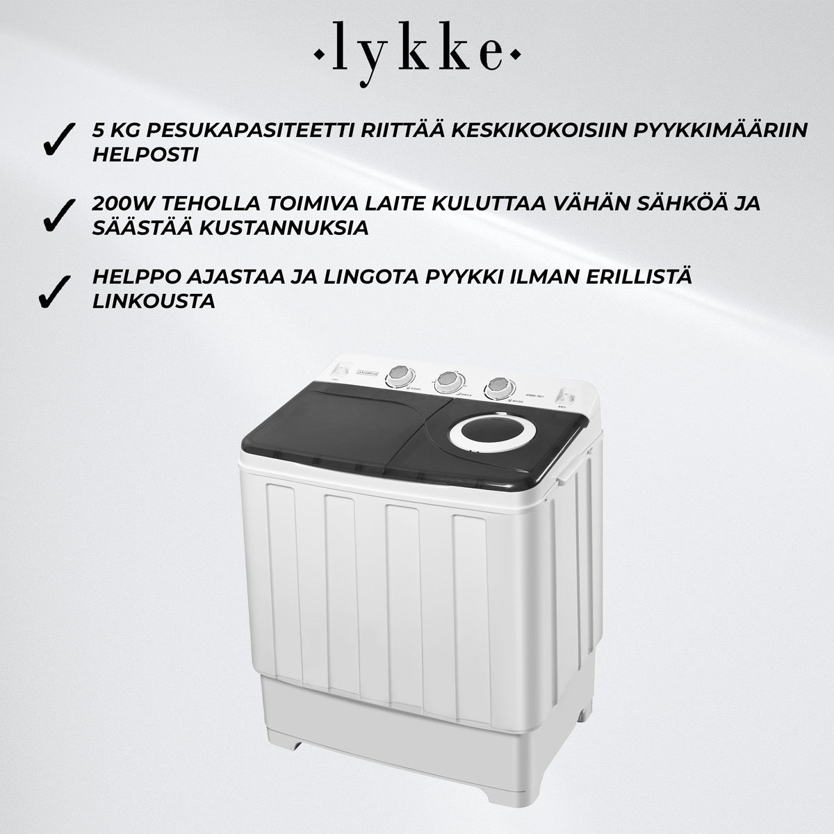 Lykke Pulsaattoripesukone Pro 2500