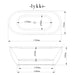 Lykke Kylpyamme Arctic Deluxe 1700x750x580mm, valkoinen