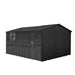 Fornorth Storage Shed with Window 375x286x162cm, Black