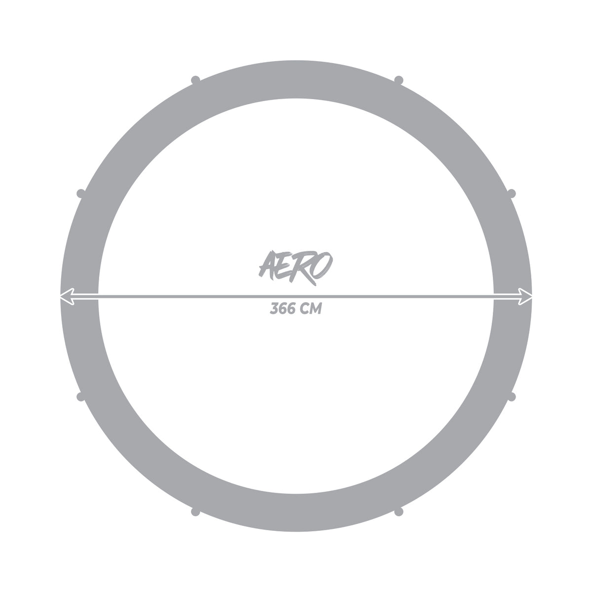 
              React Aero trampoliini 3,66m turvaverkolla