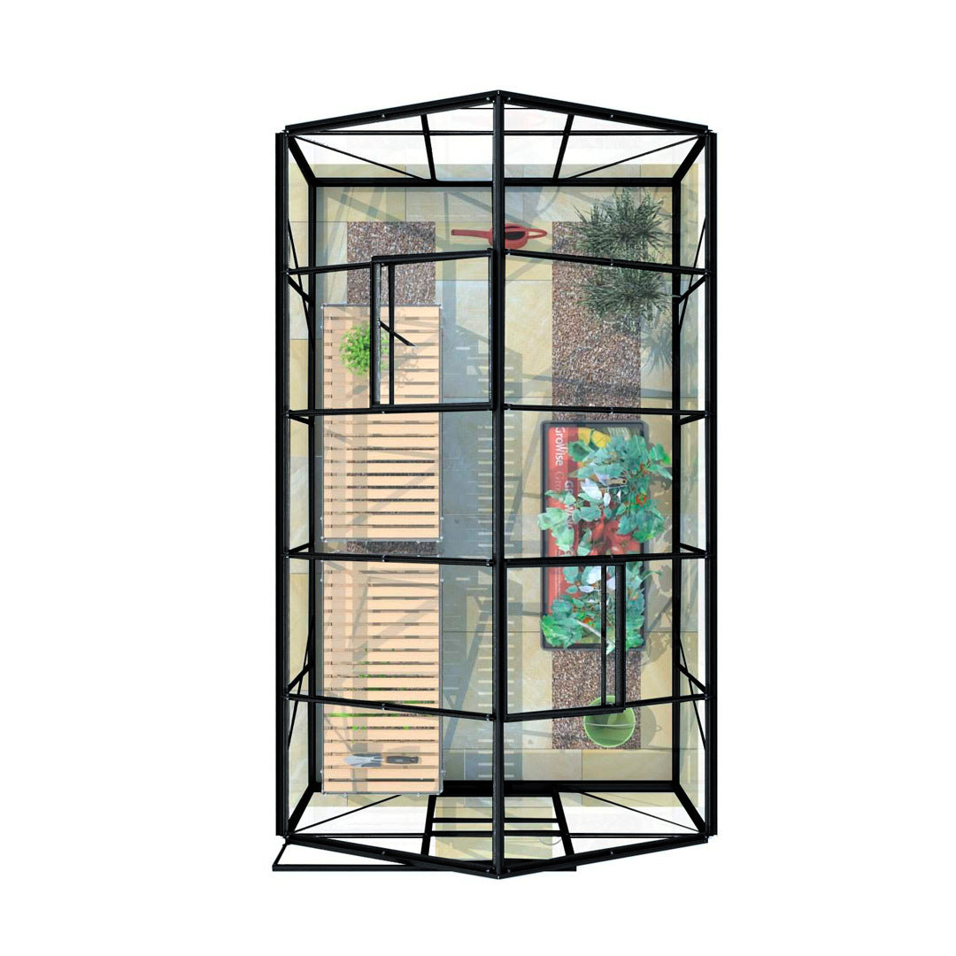 
              Lykke Tuinkas Glas 6,2m2, zwart