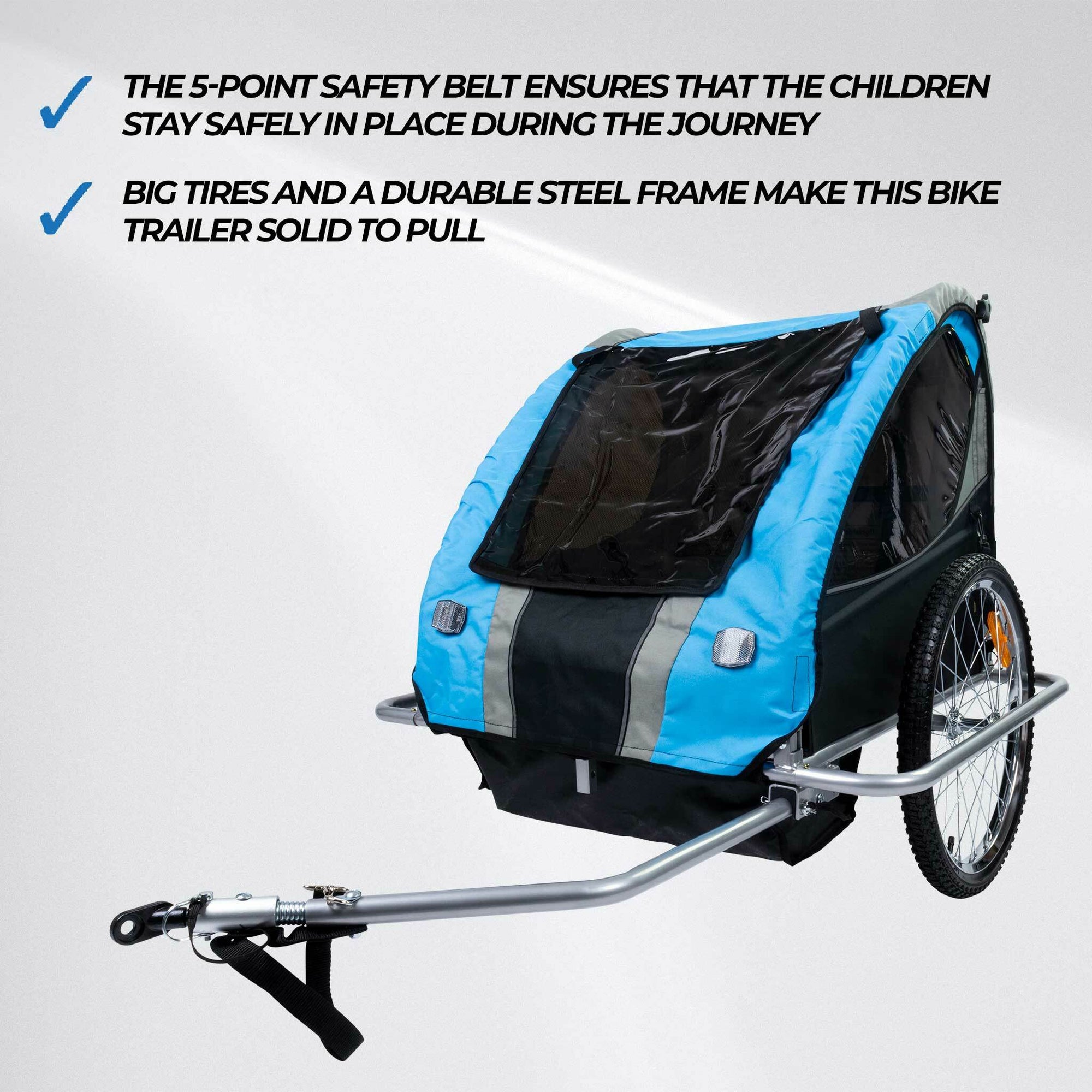 Trekker Remolque de bicicleta para 1 o 2 niños