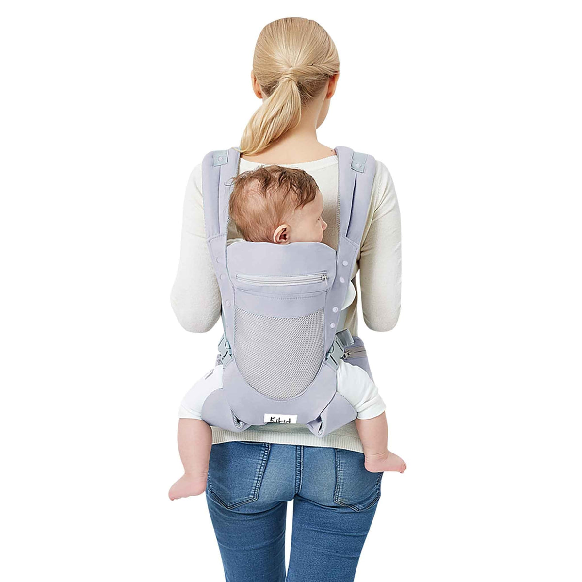 
              Porte-bébé Kikid Traveller Gris
