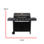 DOSE Barbecue à gaz BARBECUE, 6+1 brûleurs, noir 141x110x48cm
