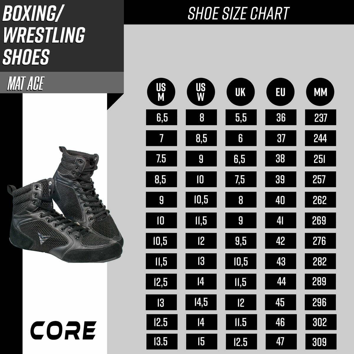 Core Wrestling Shoes Mat Ace