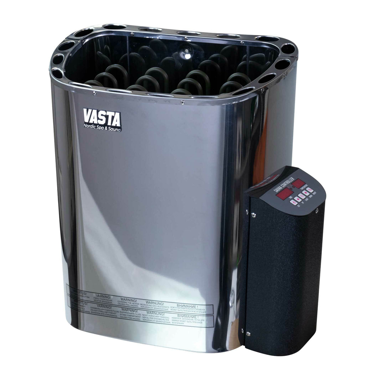 
              Vasta Saunakachel elektrisch Blaze 6kw, vaste regeling, staal