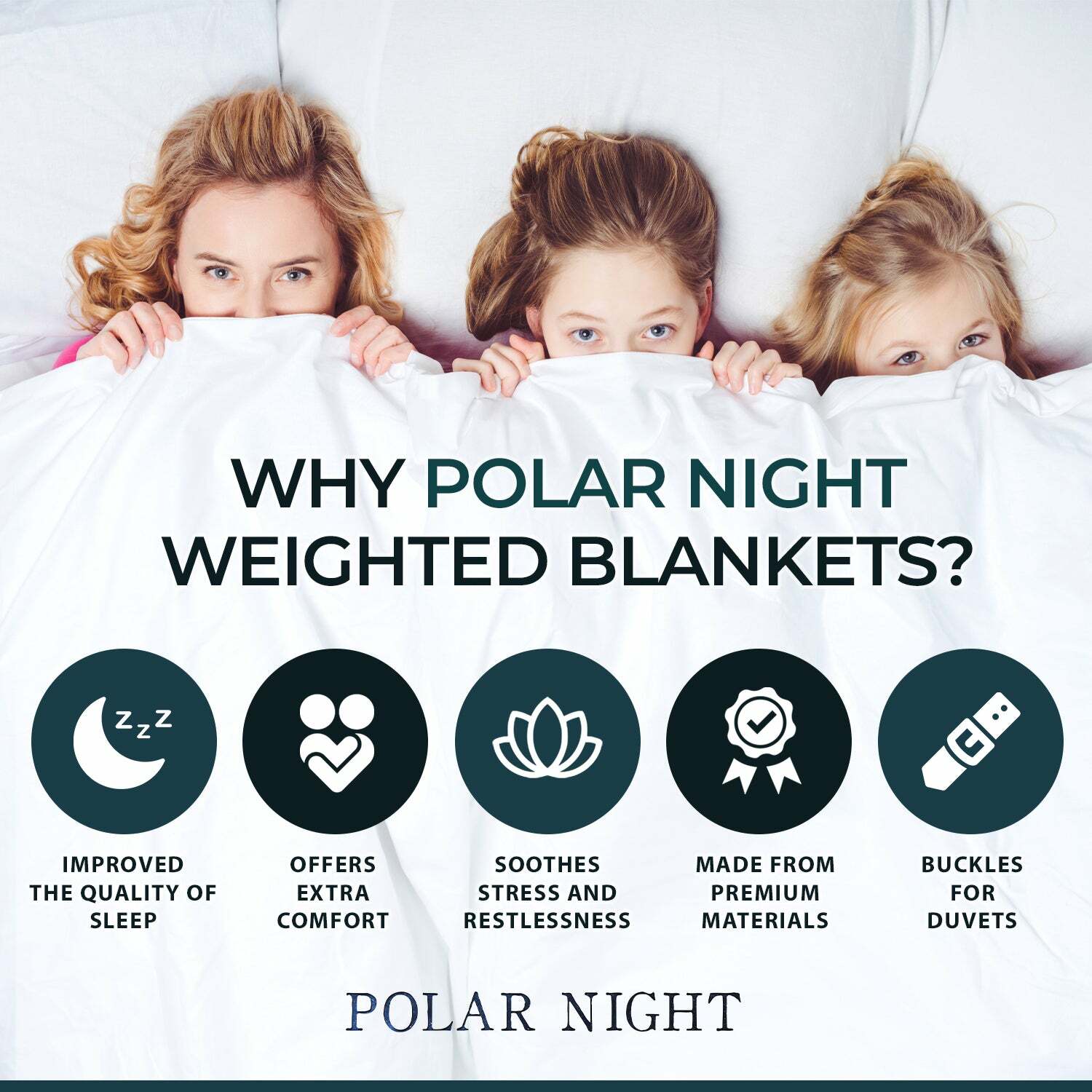 Polar Night Couverture lestée, 200x220cm (12-16kg)