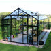 Metalcraft Serre de jardin, 17,5m², verre de sécurité 4mm, feuille de nid d'abeille, noir