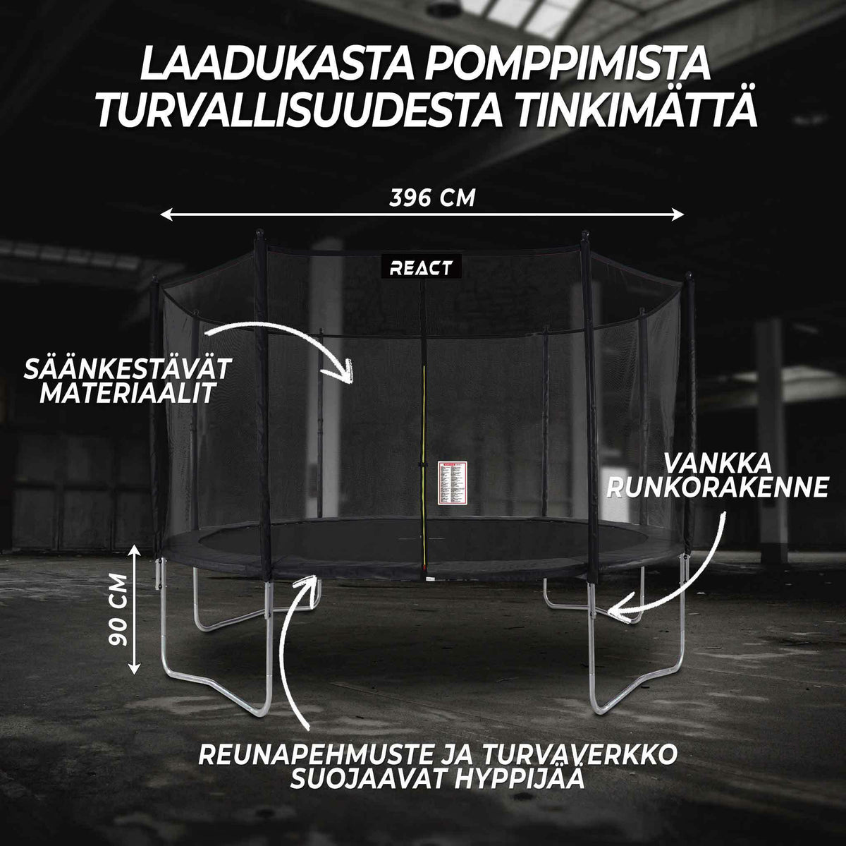 
              React Trampoliini 396cm