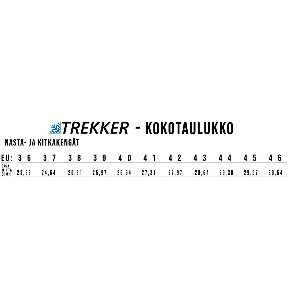 
              Trekker korkeavartiset nastakengät, koot 36-46