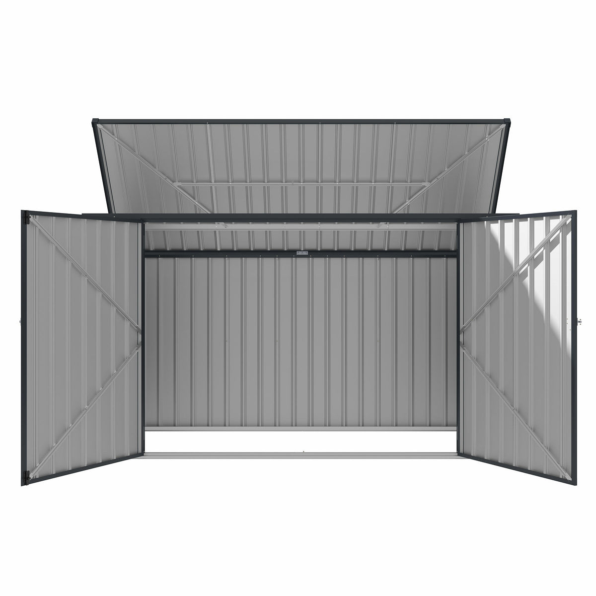 
              Fornorth Abri poubelle 237x101x131cm, gris foncé