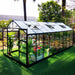 Metalcraft Serre de jardin, 14,4m², verre de sécurité 4mm, noir