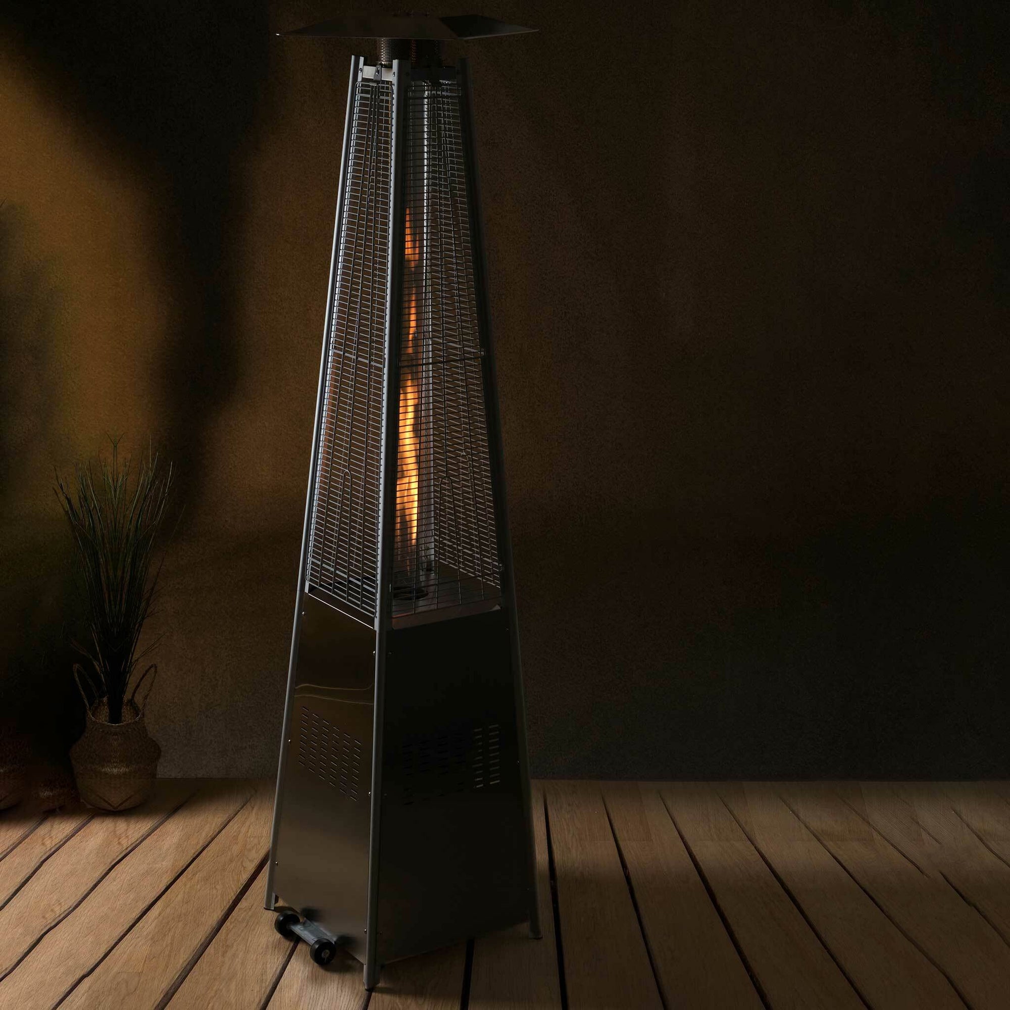 Fornorth Patio Heater Pyramid 13kW gas powered, stainless steel