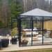 Metalcraft Serre de jardin Gazebo Premium, 12,9m², verre de sécurité 4mm, noir