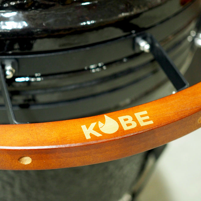 Kobe Kamado Holzkohlegrill Professional XL Black Edition, 23,5 ", 113x81x113 cm