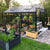 Metalcraft Serra da giardino, 9,6m², 4mm vetro di sicurezza, nero