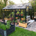 Metalcraft Greenhouse, 9,6m², 4mm safety glass, black