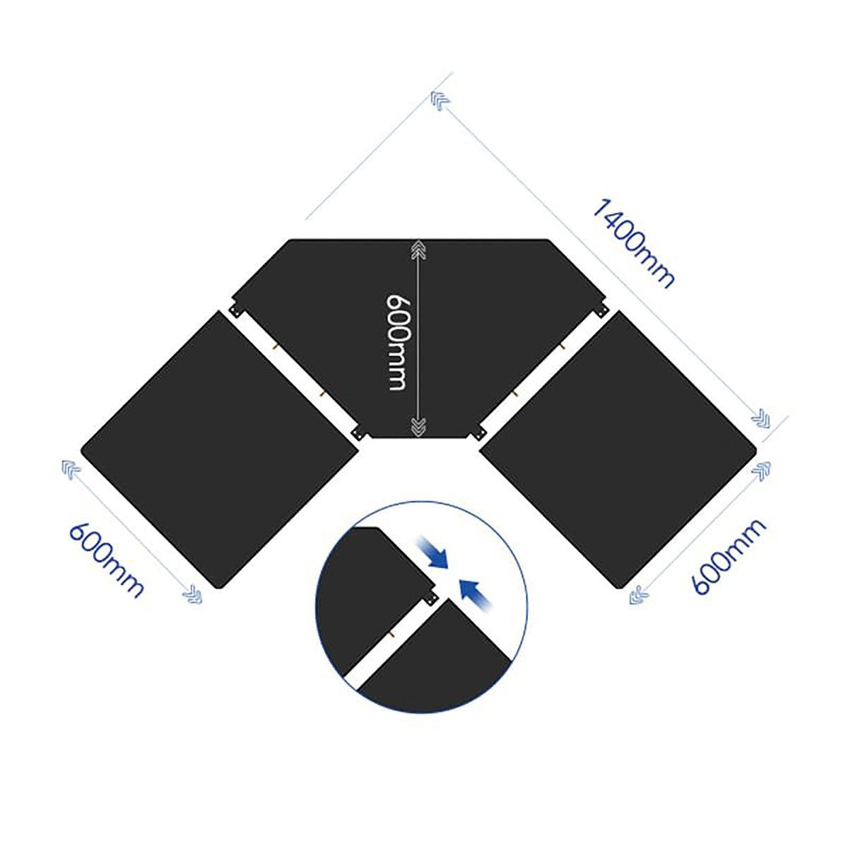 
              Lykke Kulmasähköpöytä M100 Musta