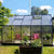 Metalcraft Invernadero, 8,9m², vidrio de seguridad de 4mm, hoja de panal, negro