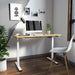 Lykke Elektrisch zit-sta bureau M100, eikenkleurig/wit, 140 x 70 cm