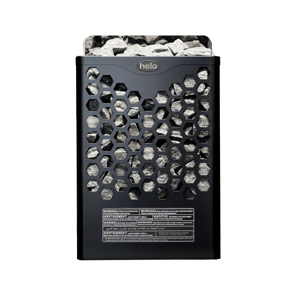 Helo Poêle de Sauna Électrique Hanko 60 STJ, 6kW, 5-9m³ commande fixe, noir