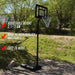 ProSport Basketballkorb Junior 2,1-2,6m, Schwarze Edition