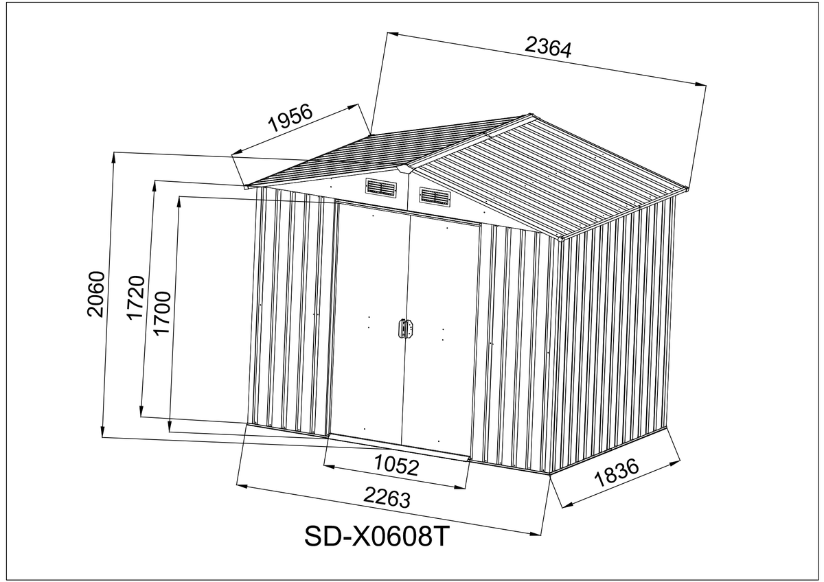 
              Puutarhavaja/työkaluvaja Metalcraft 4.6 m²
