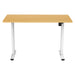 Lykke Electric Standing Desk M100, white/oak, 140 x 70 cm
