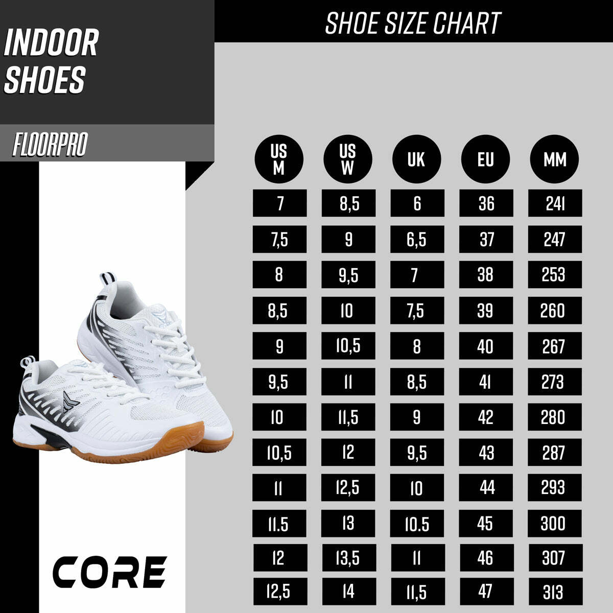Core Chaussures de salle Floorpro