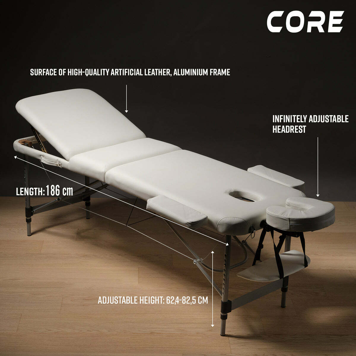 Core Lettino da massaggio A300, bianco - 269,00 EUR - Nordic ProStore