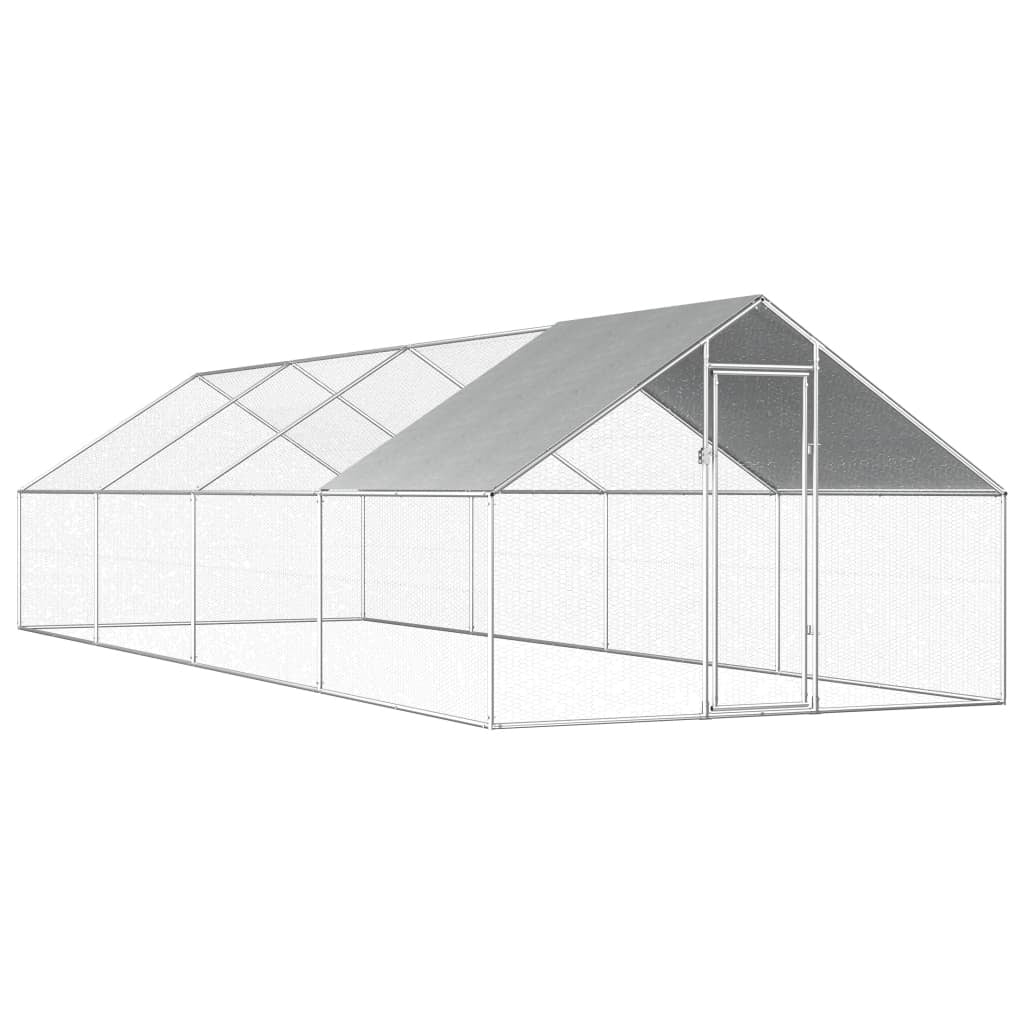 
              Freilaufgehege für Hühner 8x3x2m