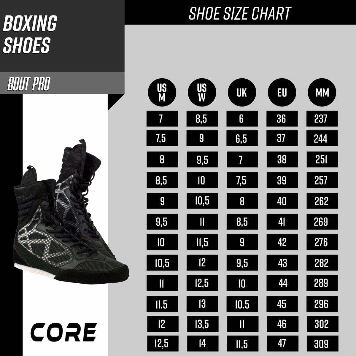 Core Boxing Shoes Bout Pro - 79,90 EUR