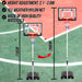 Prosport 2x Basketball Hoop Junior 2,1-2,6m