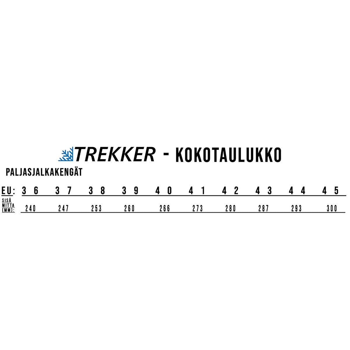 
              Trekker Paljasjalkakengät, Koot 36-45