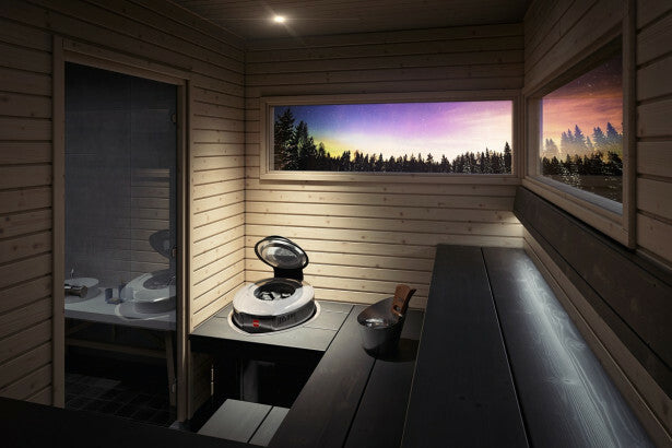 
              Harvia Electric Sauna Heater Ever-Ready Forte AFB6, 6kW, 7-12m³, separate control, steel