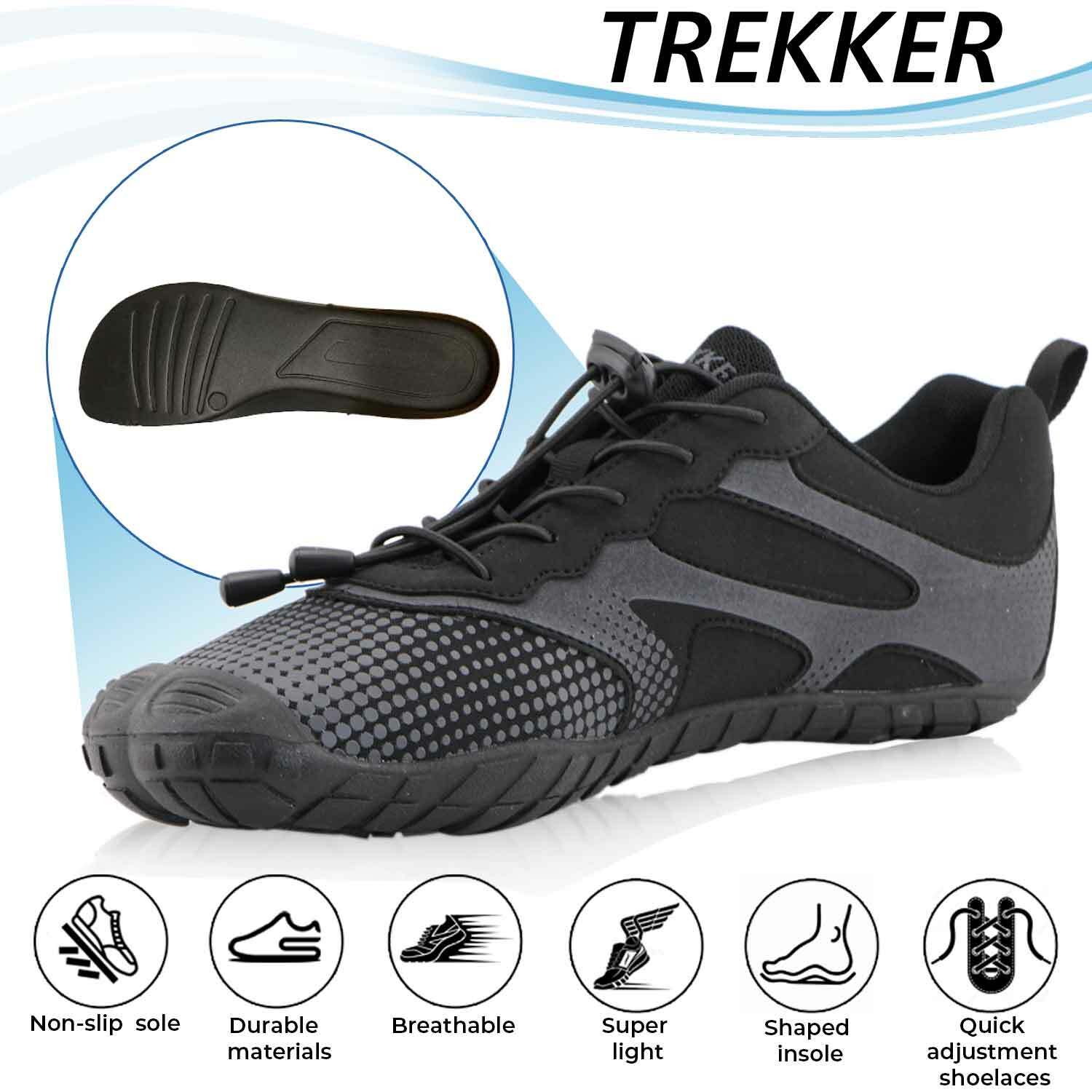 Trekker Barefoot shoes, sizes 36-45
