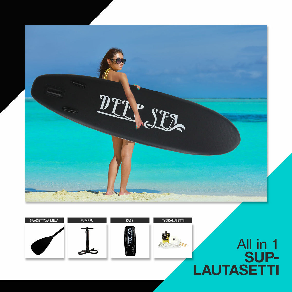 
              Deep Sea SUP-lautasetti Standard, musta
