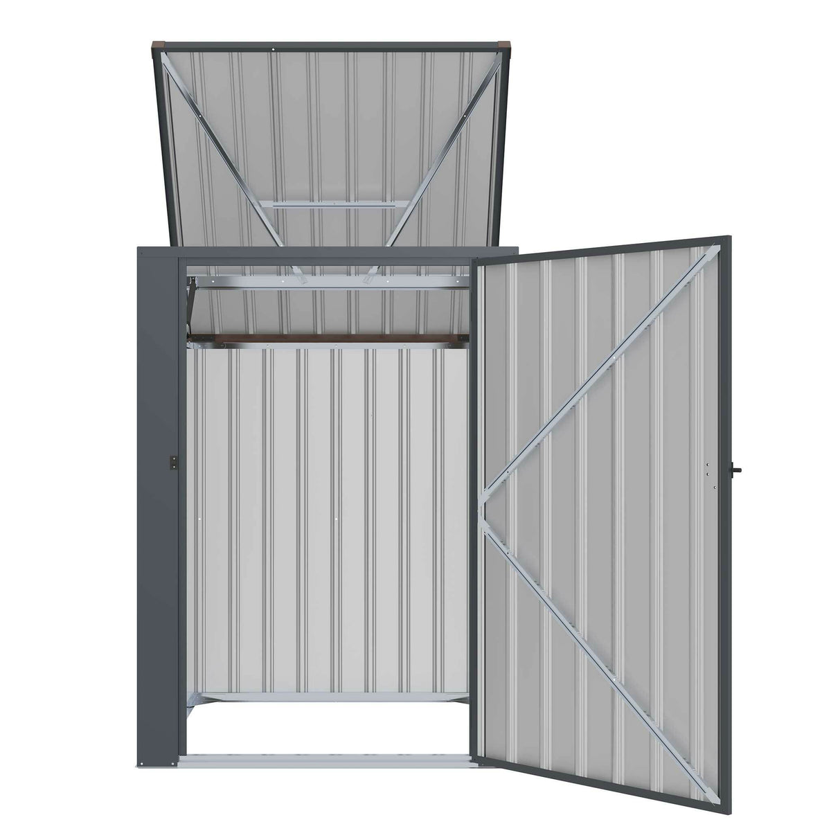 
              Fornorth Abri poubelle 98x101x131cm, gris foncé