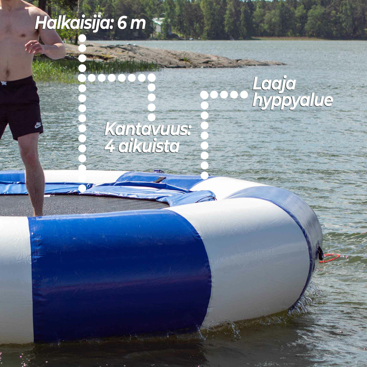 
              Deep Sea Vesitrampoliini Deluxe 6m