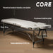 Core hierontapöytä A200, valkoinen
