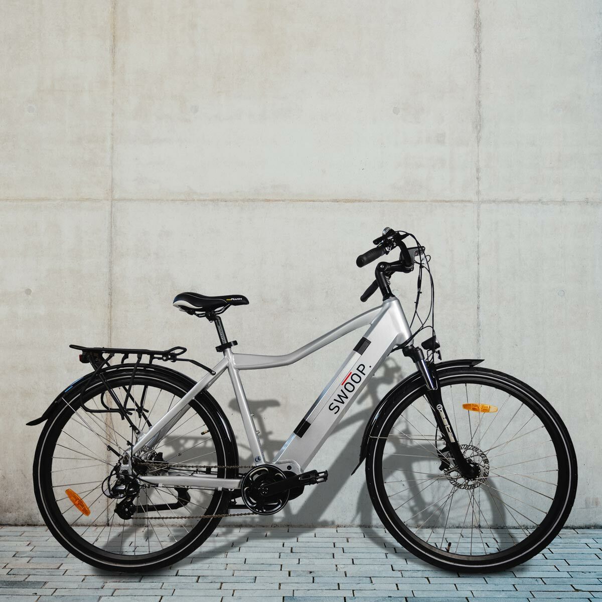 Swoop Electric Bike Hybrid, mens 28"