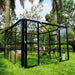 Metalcraft Invernadero Gazebo Premium, 8,7m², vidrio de seguridad de 4mm, negro